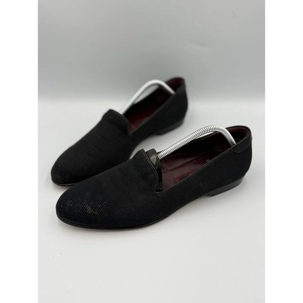 Vintage Cole Haan Formal Venetian Loafers Men's 10.5 M Black Slip On Textured